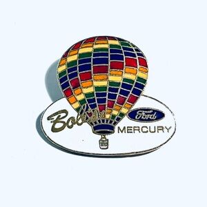 Bob’s Ford Mercury Hot Air Balloon Enamel Pin - Red, Blue, Green, Yellow
